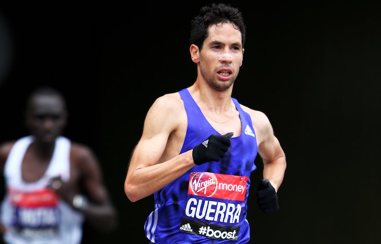 during the Virgin Money London Marathon on April 26, 2015 in London, England.